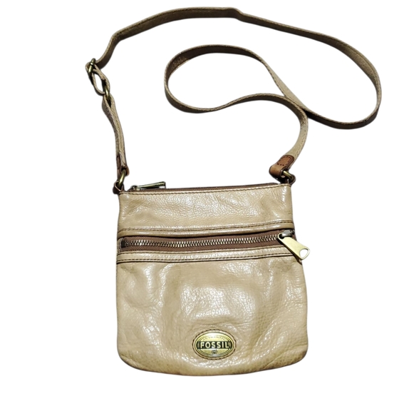 Fossil Tan Leather Crossbody Purse - Picture 1 of 11